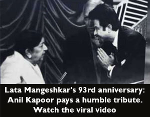 Lata Mangeshkar's 93rd anniversary: Anil Kapoor pays a humble tribute. Watch the viral video