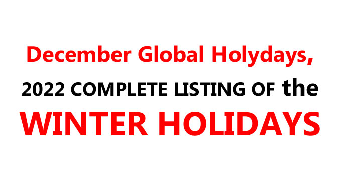 December Global Holidays